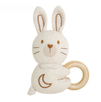 Anneau de main en coton kakiblin hochet pour bébé