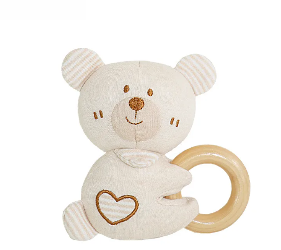 Anneau de main en coton kakiblin hochet pour bébé