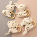Anneau de main en coton kakiblin hochet pour bébé