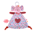 Doudou mignons éléphant et lapin roses