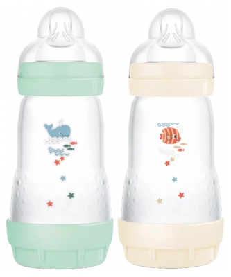 Pack 2 biberons 260ml Easy start 2 mois+ MAM