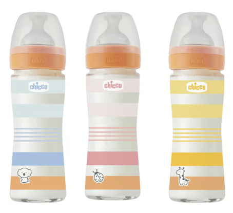Biberon well-being en verre 0m+ 240ml Chicco