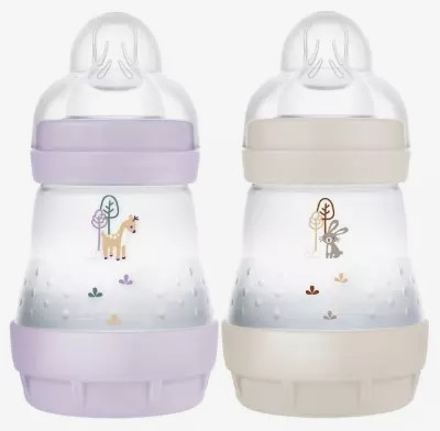 [6358123] 2 Biberons easy start anti colique 160ml Beige & rose MAM