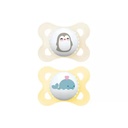 2 Sucettes Original 2-6 mois Saumon & Jaune MAM